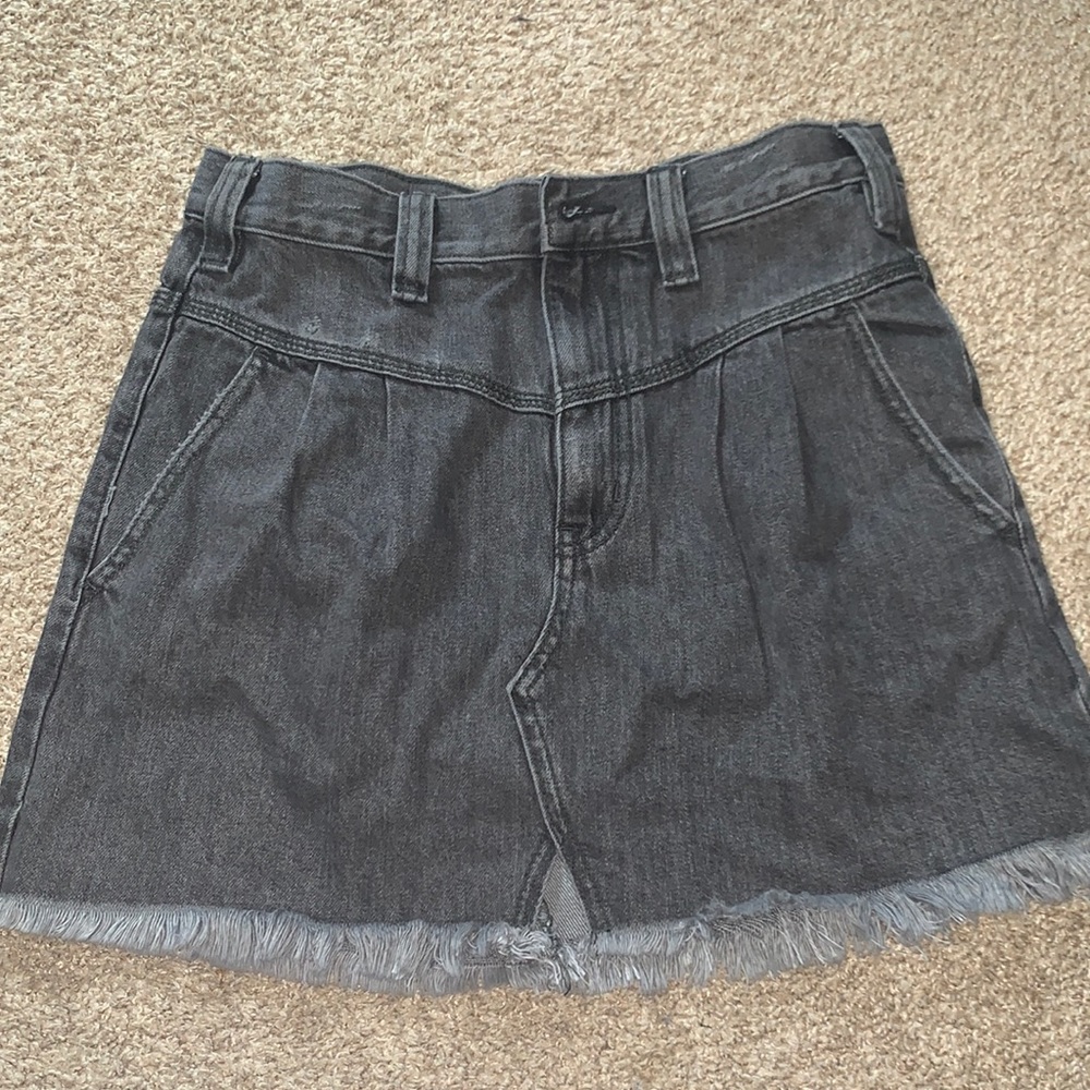 Free People Sidecar Mini Skirt 27 Black/Gray NWOT